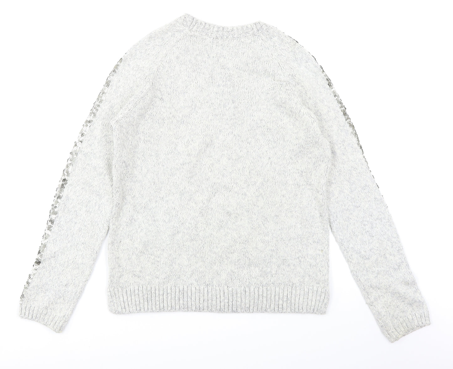 M&S Collection Womens Grey  Knit Pullover Jumper Size 8