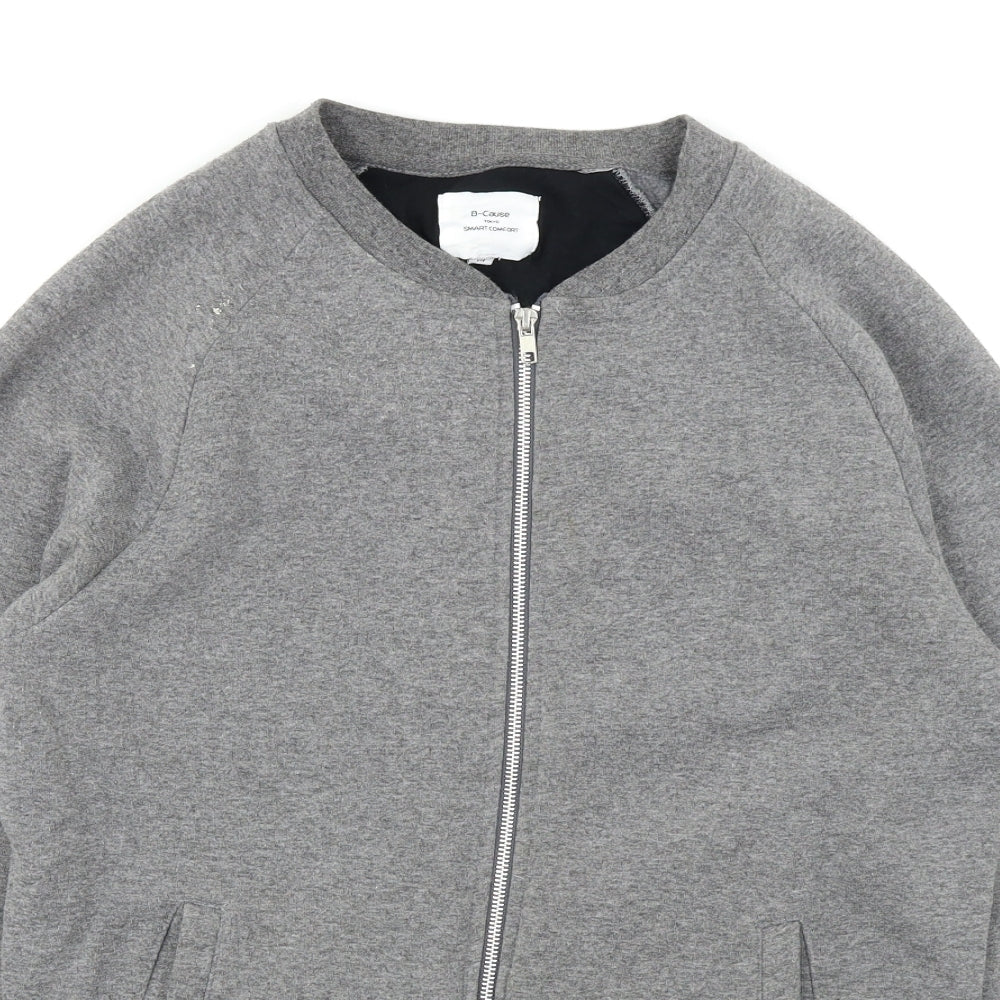 B-Cause Mens Grey   Full Zip Sweatshirt Size M