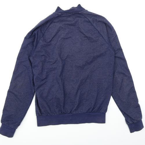 adidas Mens Blue  Denim Full Zip Sweatshirt Size M