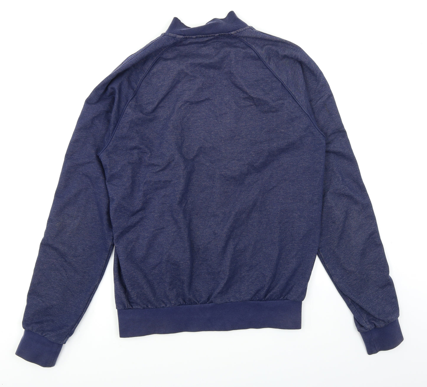 adidas Mens Blue  Denim Full Zip Sweatshirt Size M