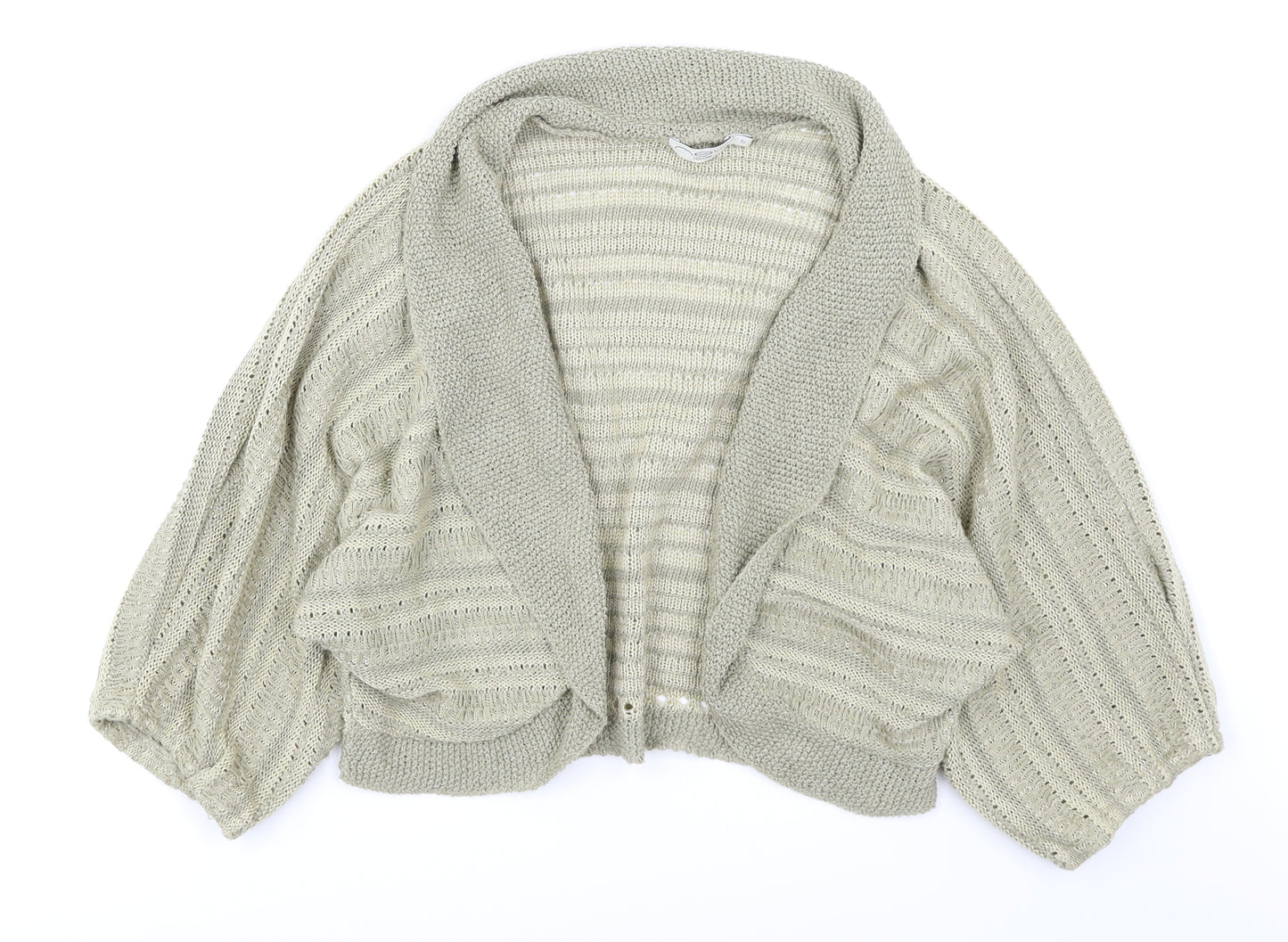 New Look Womens Gold  Knit Shrug Jumper Size 12