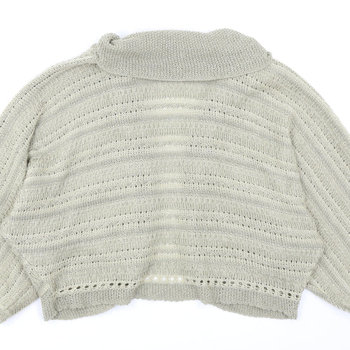 New Look Womens Gold  Knit Shrug Jumper Size 12
