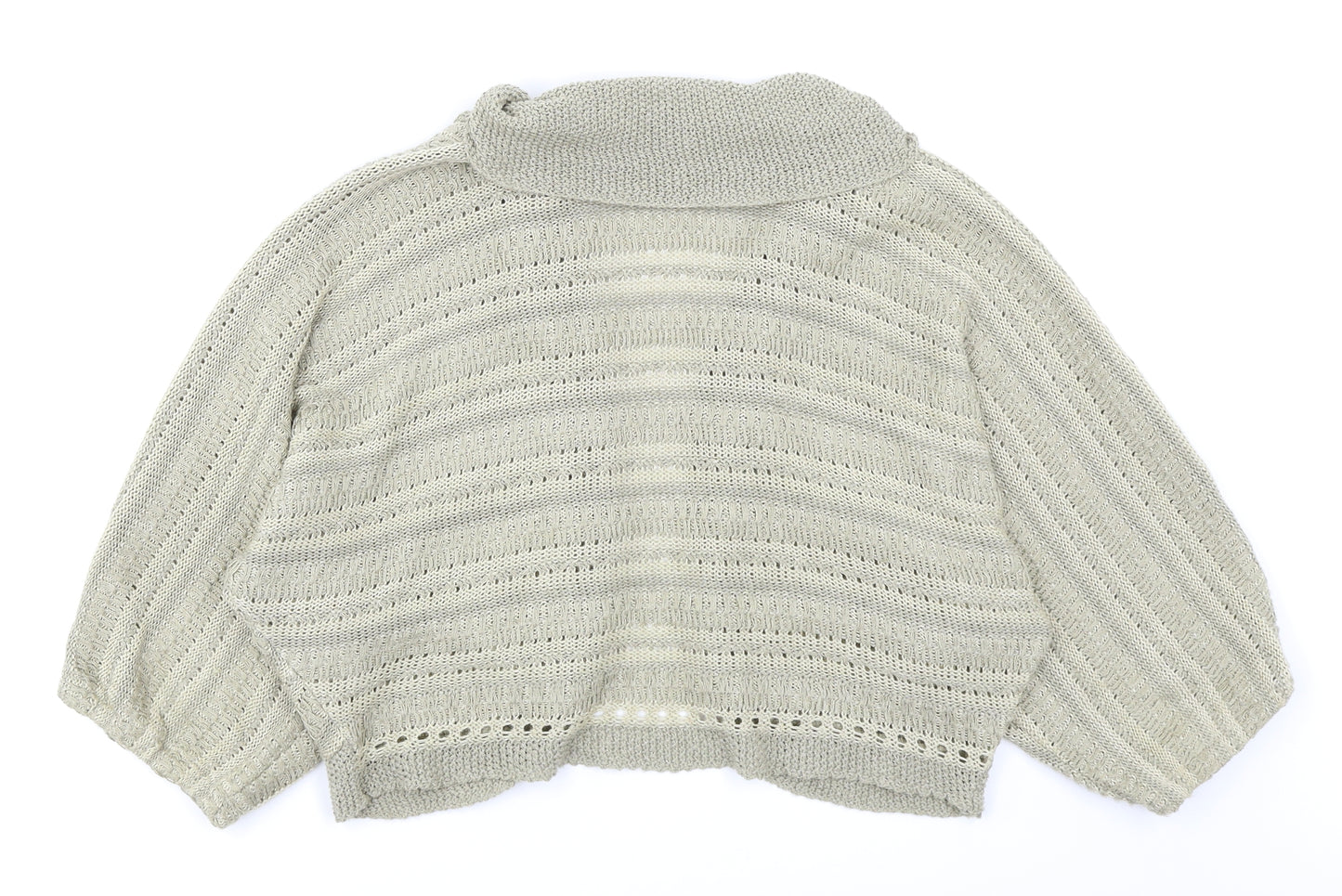New Look Womens Gold  Knit Shrug Jumper Size 12