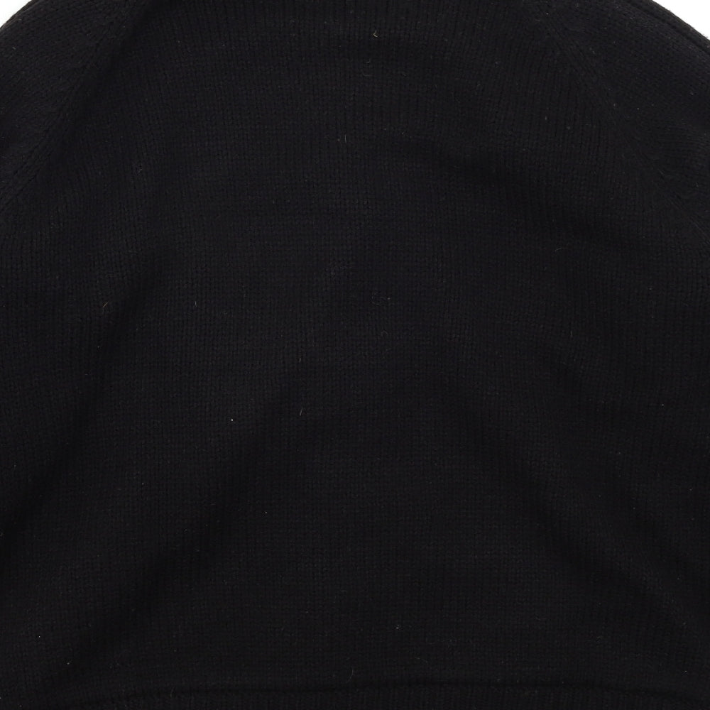 George Mens Black   Full Zip Jumper Size L