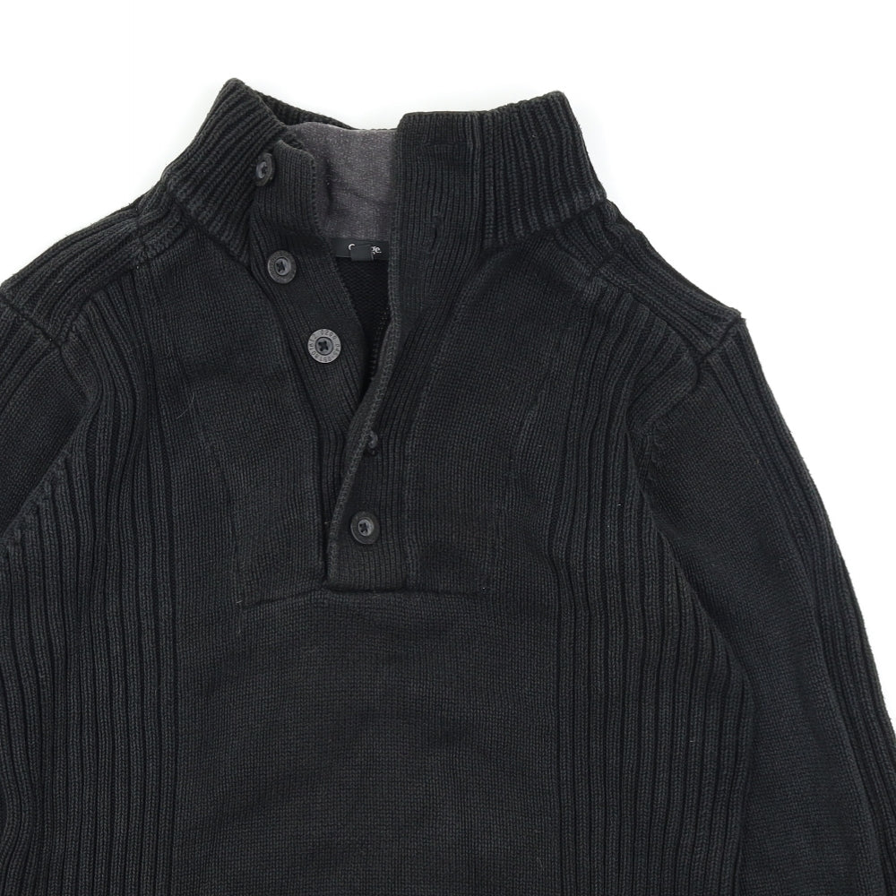 George Mens Black  Knit Pullover Jumper Size M