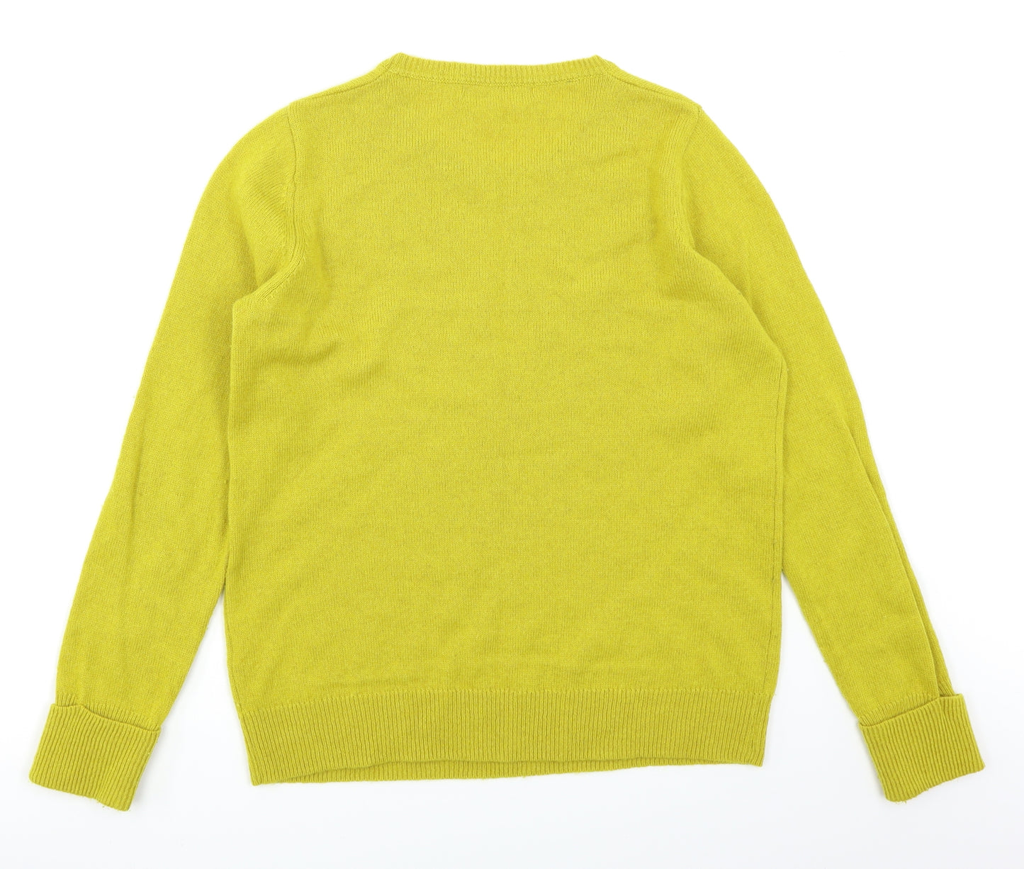 M&S Collection Womens Yellow  Knit Pullover Jumper Size 12