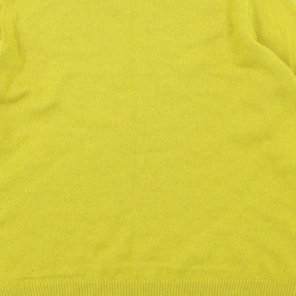 M&S Collection Womens Yellow  Knit Pullover Jumper Size 12