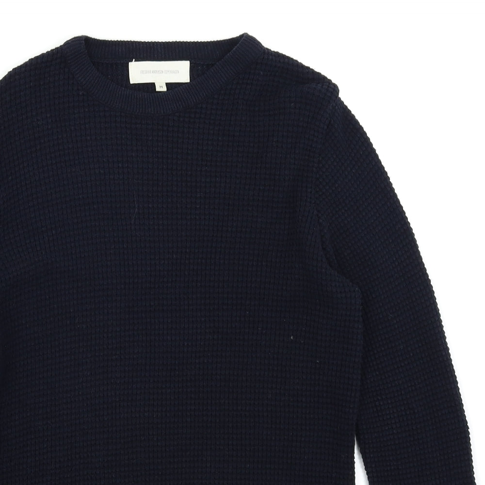 Frederik Anderson Mens Blue  Knit Pullover Jumper Size M