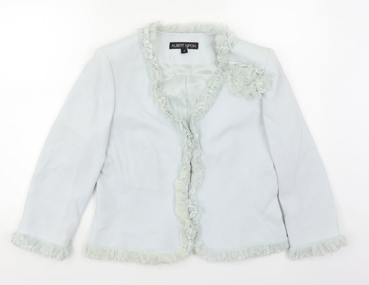 Albert Nipon Womens Blue Jacket Size 10