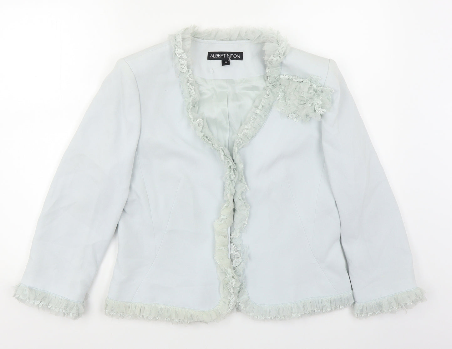 Albert Nipon Womens Blue   Jacket  Size 10