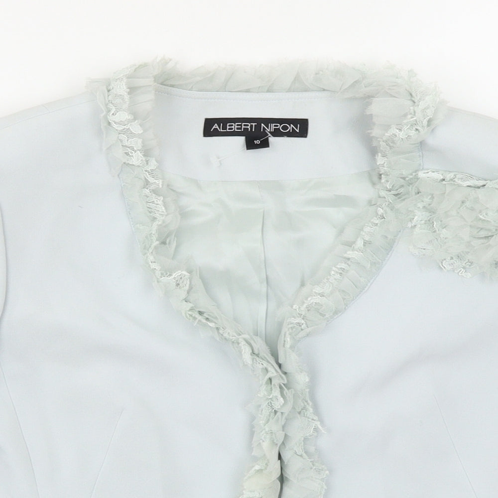 Albert Nipon Womens Blue   Jacket  Size 10