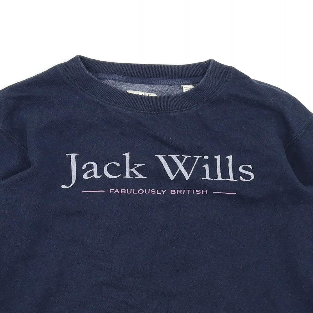 Jack Wills Womens Blue   Pullover Sweatshirt Size 10