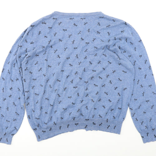 Atmosphere Womens Blue Polka Dot Knit Cardigan Jumper Size 20  - Dragonfly