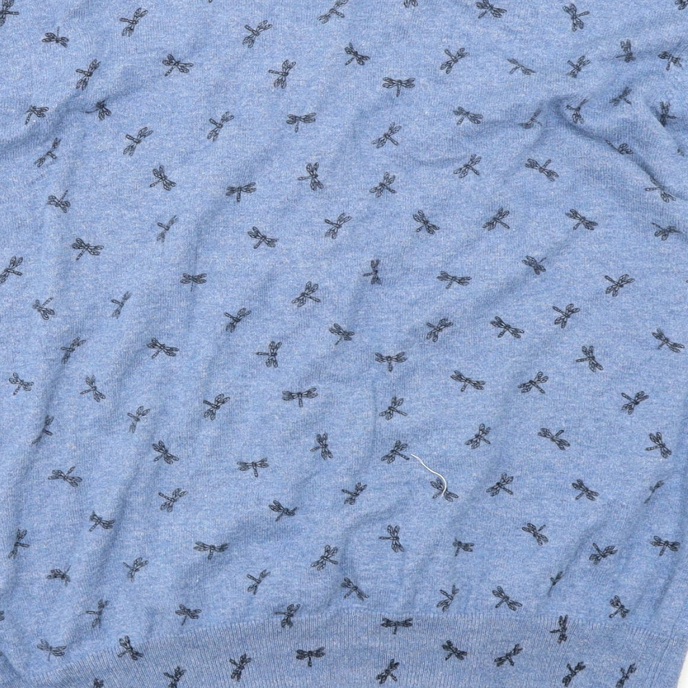 Atmosphere Womens Blue Polka Dot Knit Cardigan Jumper Size 20  - Dragonfly