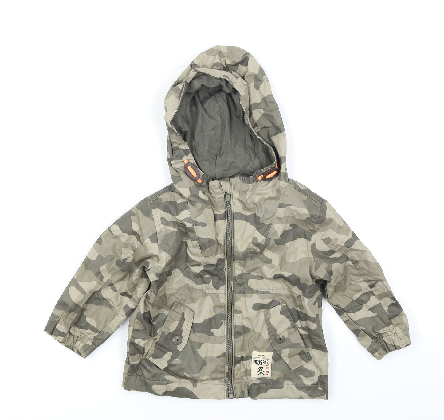 NEXT Boys Green Camouflage  Rain Coat Coat Size 12-18 Months