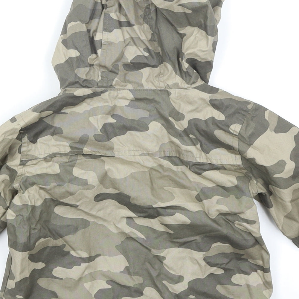 NEXT Boys Green Camouflage  Rain Coat Coat Size 12-18 Months