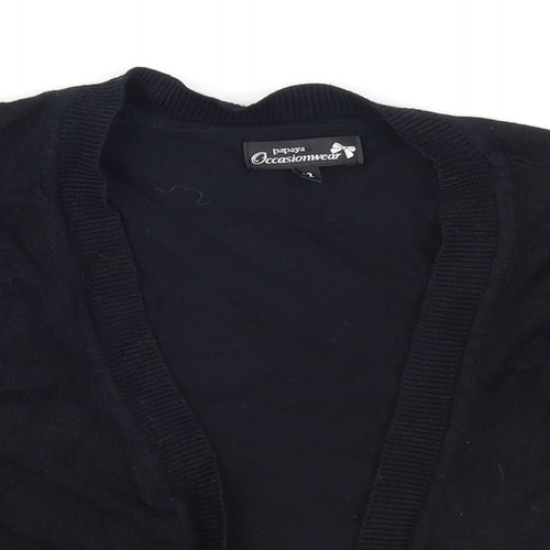 Papaya Womens Black  Knit Shrug Jumper Size 12