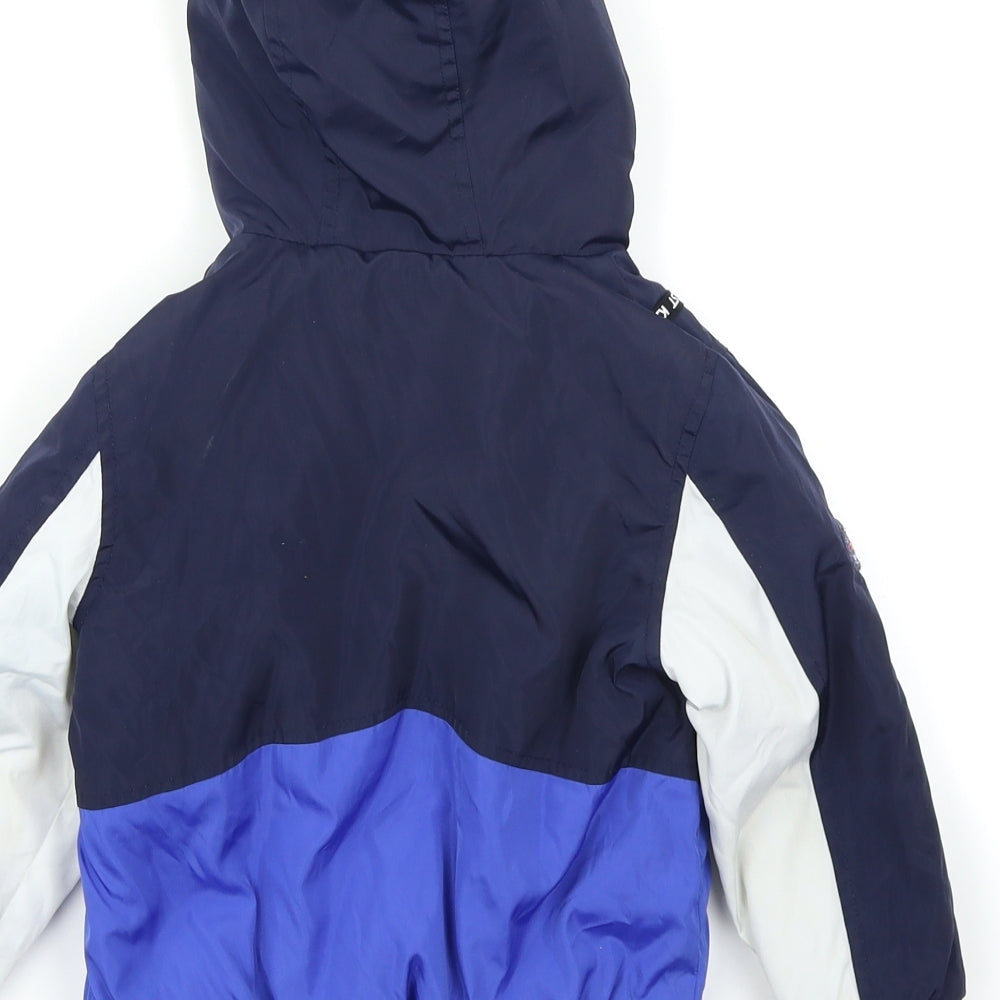 George Boys Blue Colourblock  Rain Coat Coat Size 2-3 Years