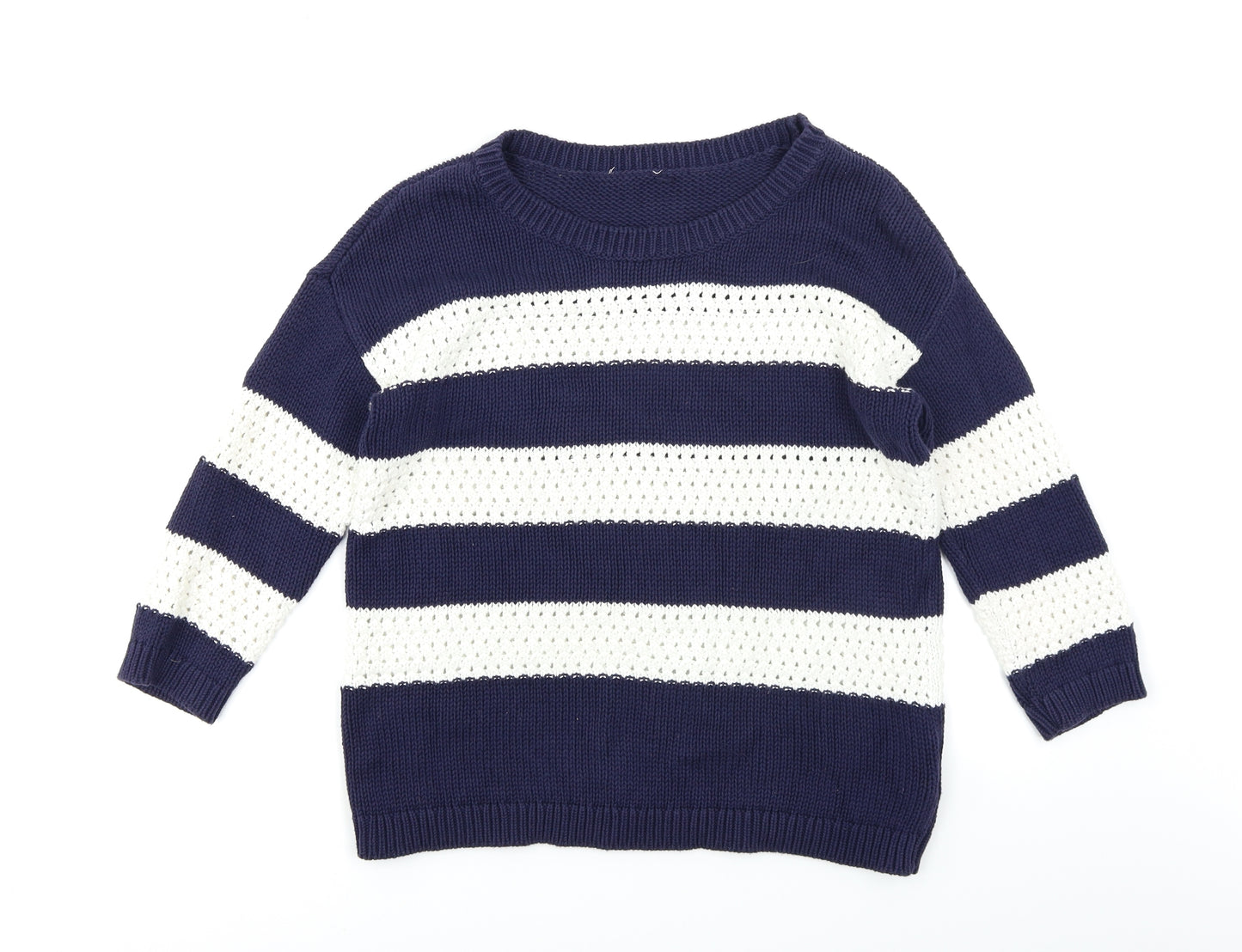 Preworn Womens Blue Striped  Pullover Jumper Size S