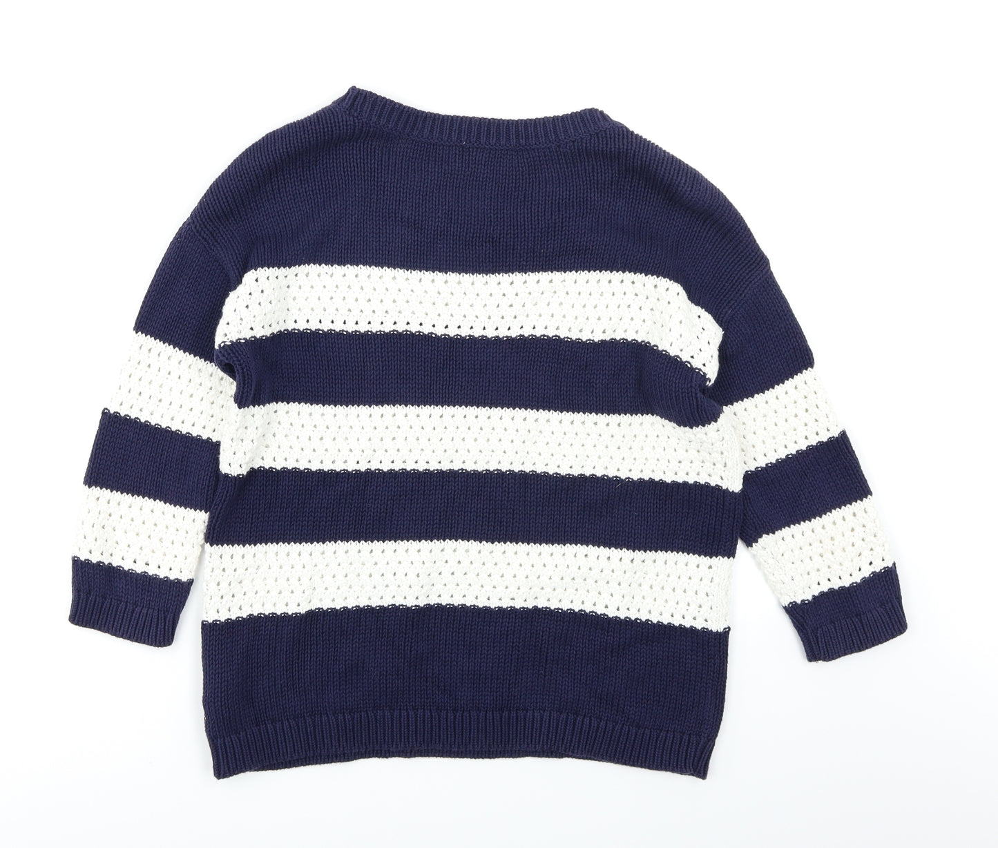 Preworn Womens Blue Striped  Pullover Jumper Size S