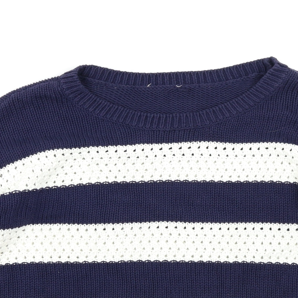 Preworn Womens Blue Striped  Pullover Jumper Size S