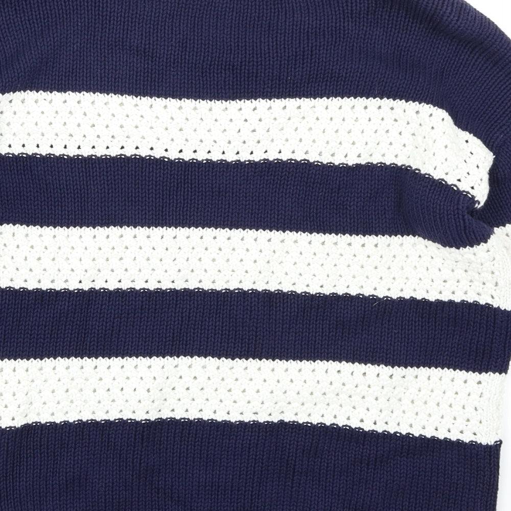 Preworn Womens Blue Striped  Pullover Jumper Size S