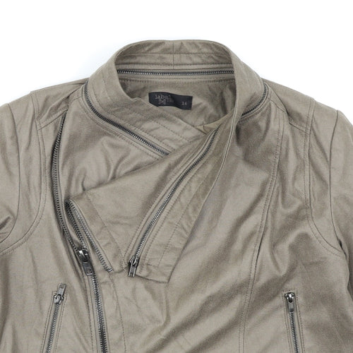 Label Lab Womens Brown   Motorcycle Jacket Jacket Size 14