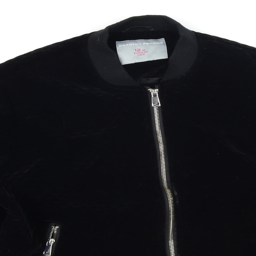 Dorothy Perkins Womens Black   Bomber Jacket Jacket Size 12