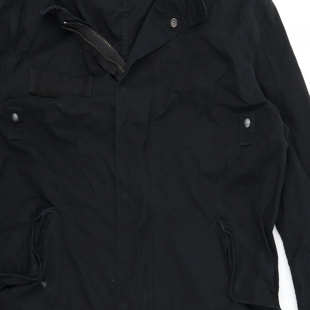 All Saint Mens Black   Anorak Coat Size L