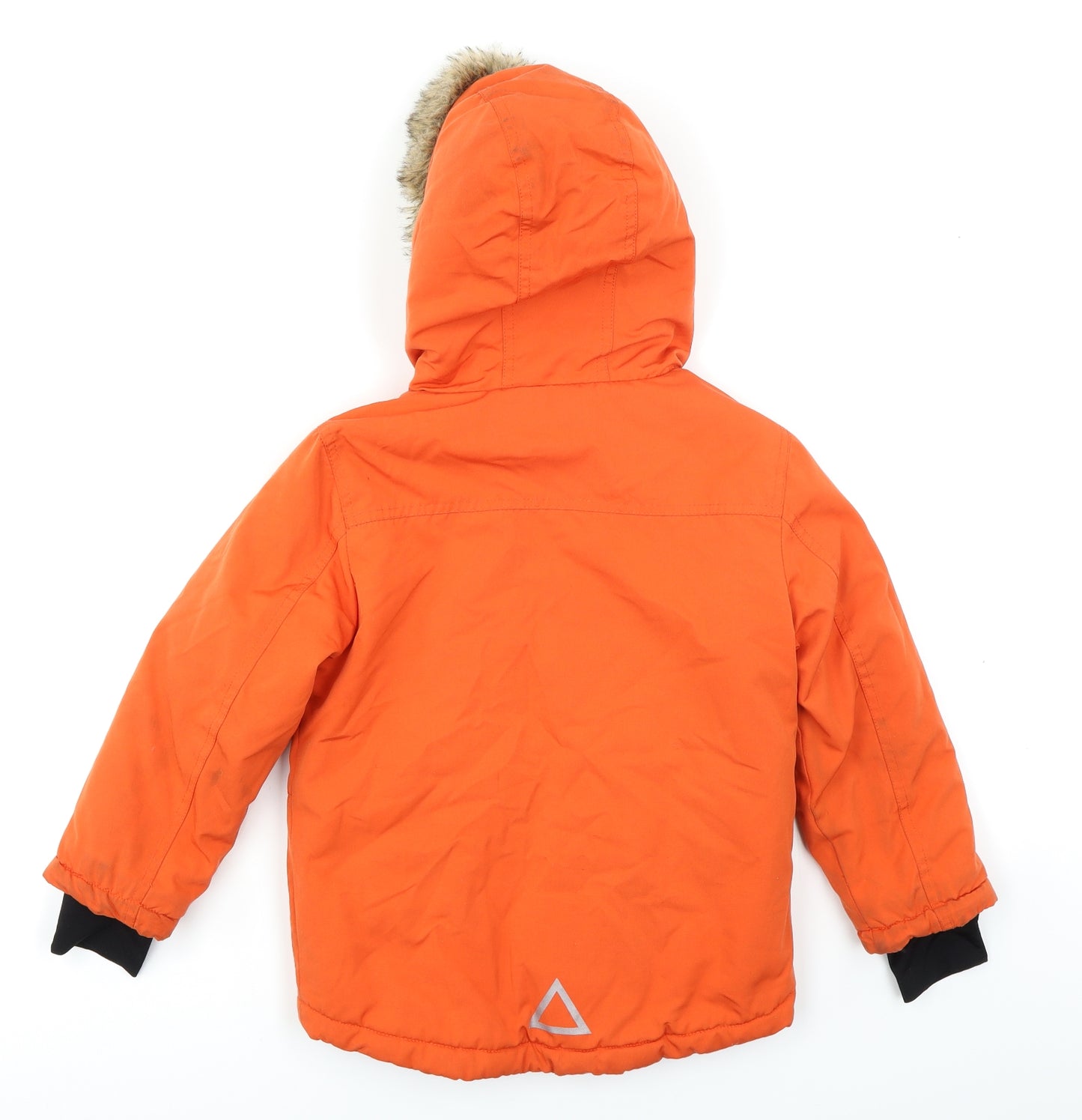 Nutmeg Boys Orange   Parka Coat Size 5-6 Years