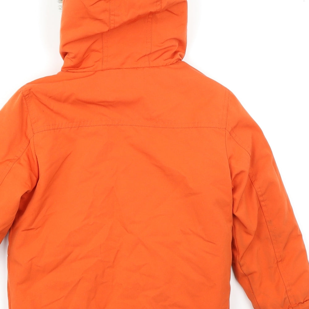 Nutmeg Boys Orange   Parka Coat Size 5-6 Years