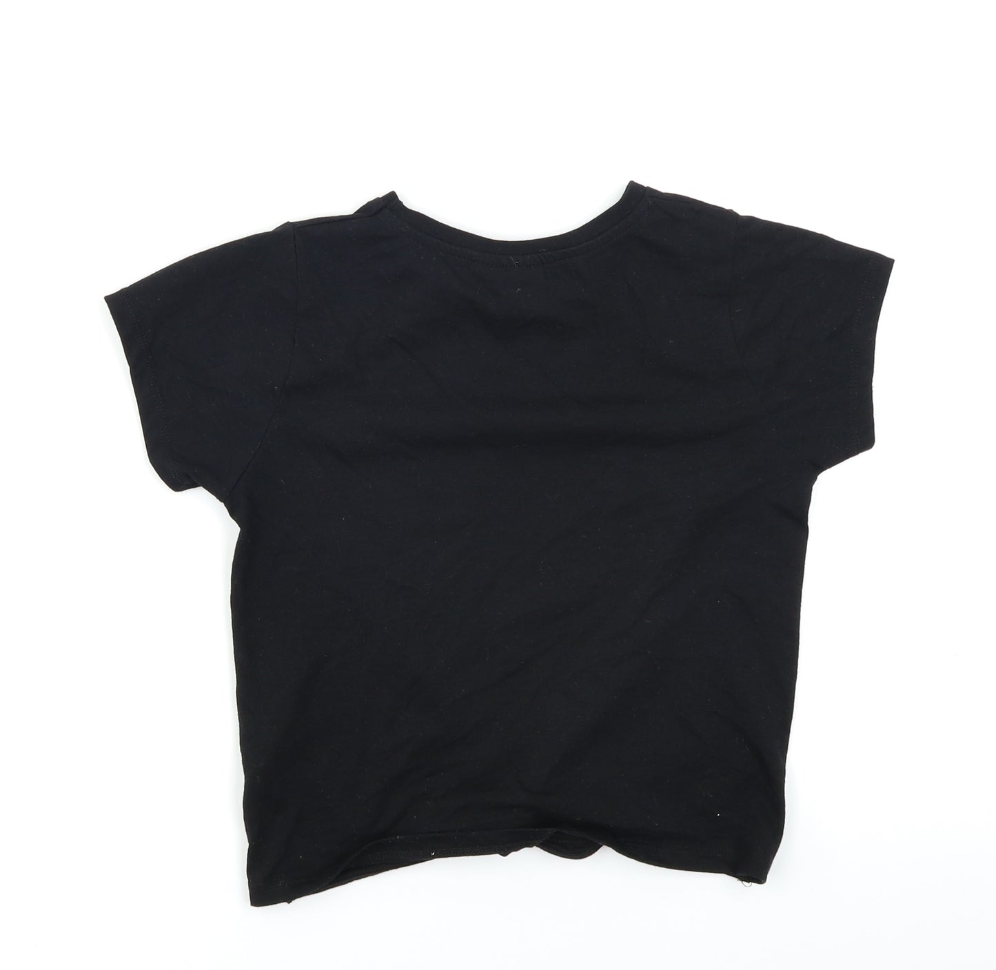 Primark Girls Black   Basic T-Shirt Size 10-11 Years  - Disney Stitch