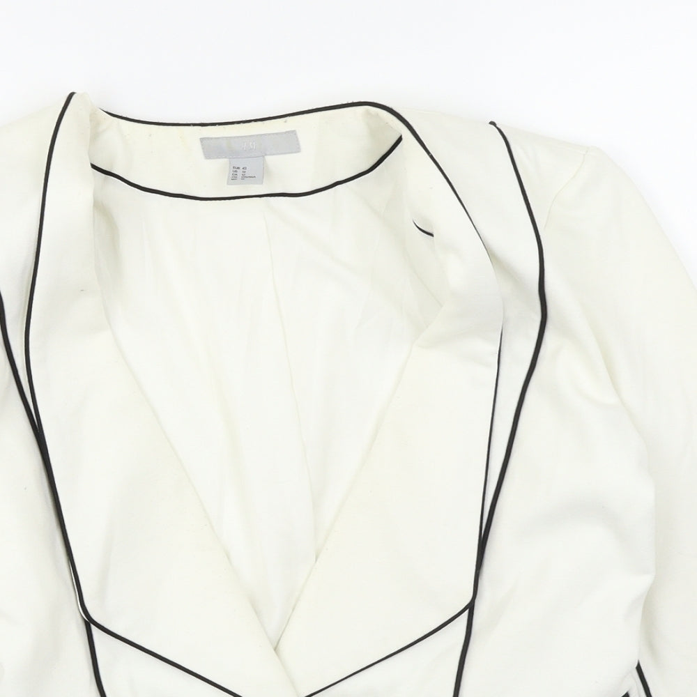 H&M Womens White   Jacket  Size 14