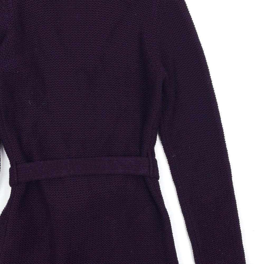 F&F Womens Purple  Knit Cardigan Jumper Size 8