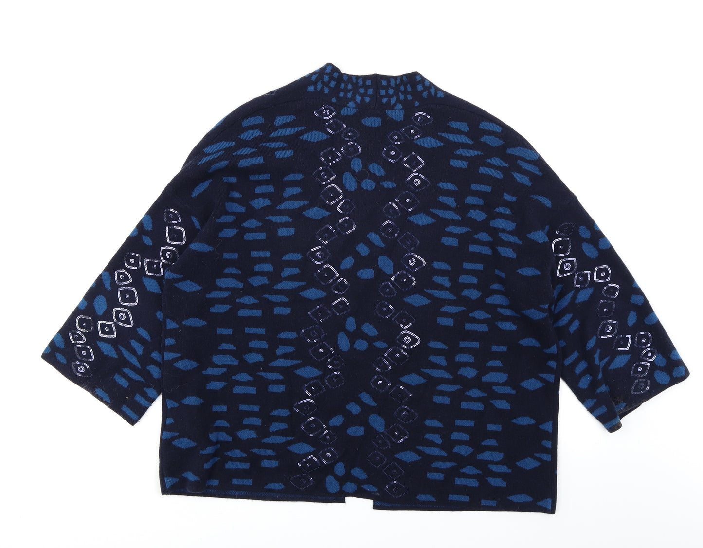 Per Una Womens Blue Animal Print  Cardigan Jumper Size S