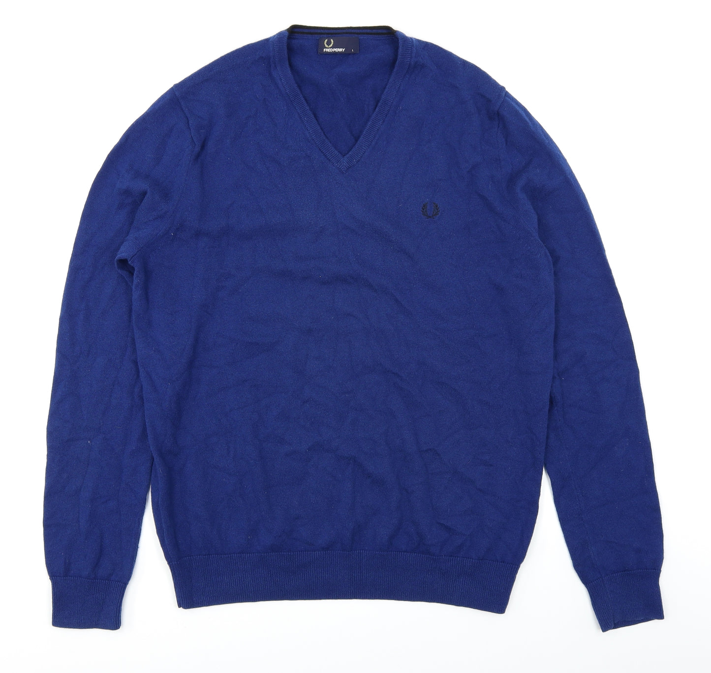 Fred Perry Mens Blue   Pullover Jumper Size L