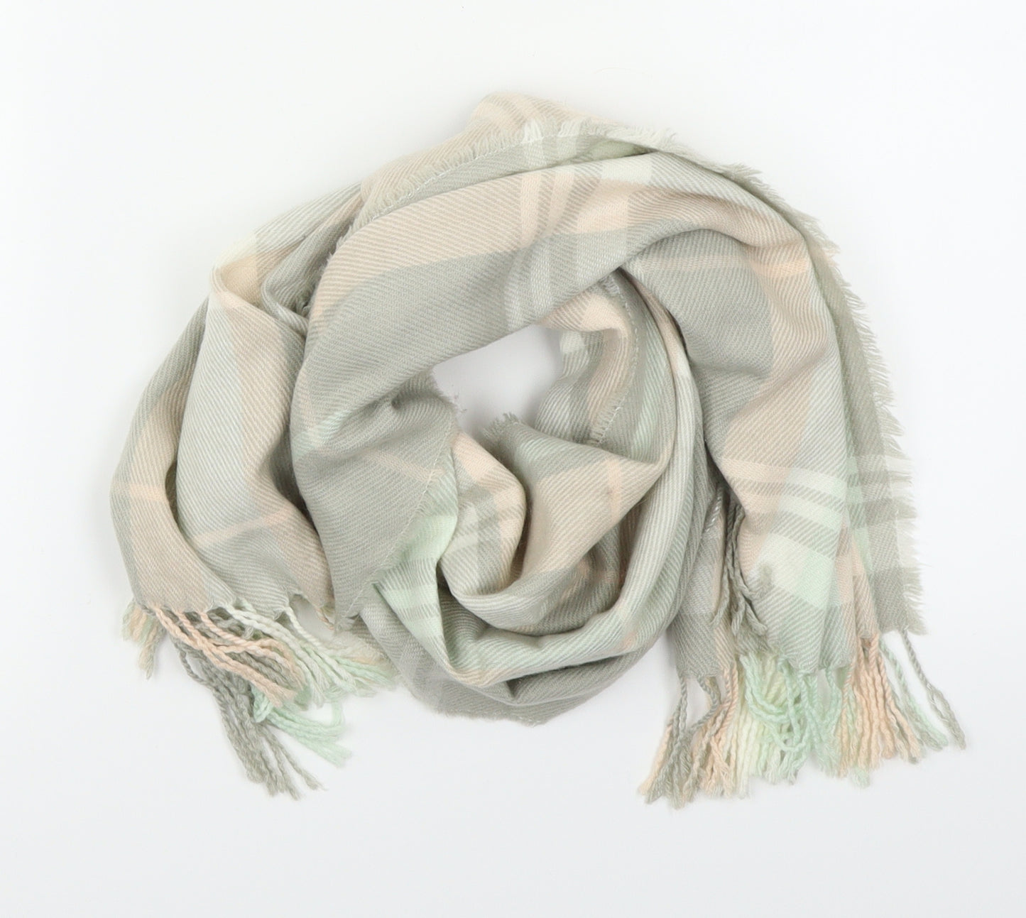 M&Co Womens Blue Plaid   Scarf
