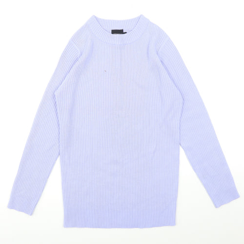 Be You Womens Blue   Pullover Jumper Size 8  - Ribbed