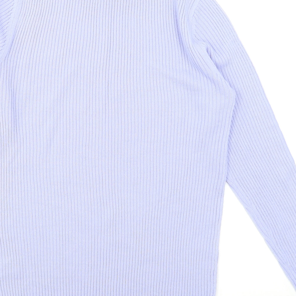 Be You Womens Blue   Pullover Jumper Size 8  - Ribbed