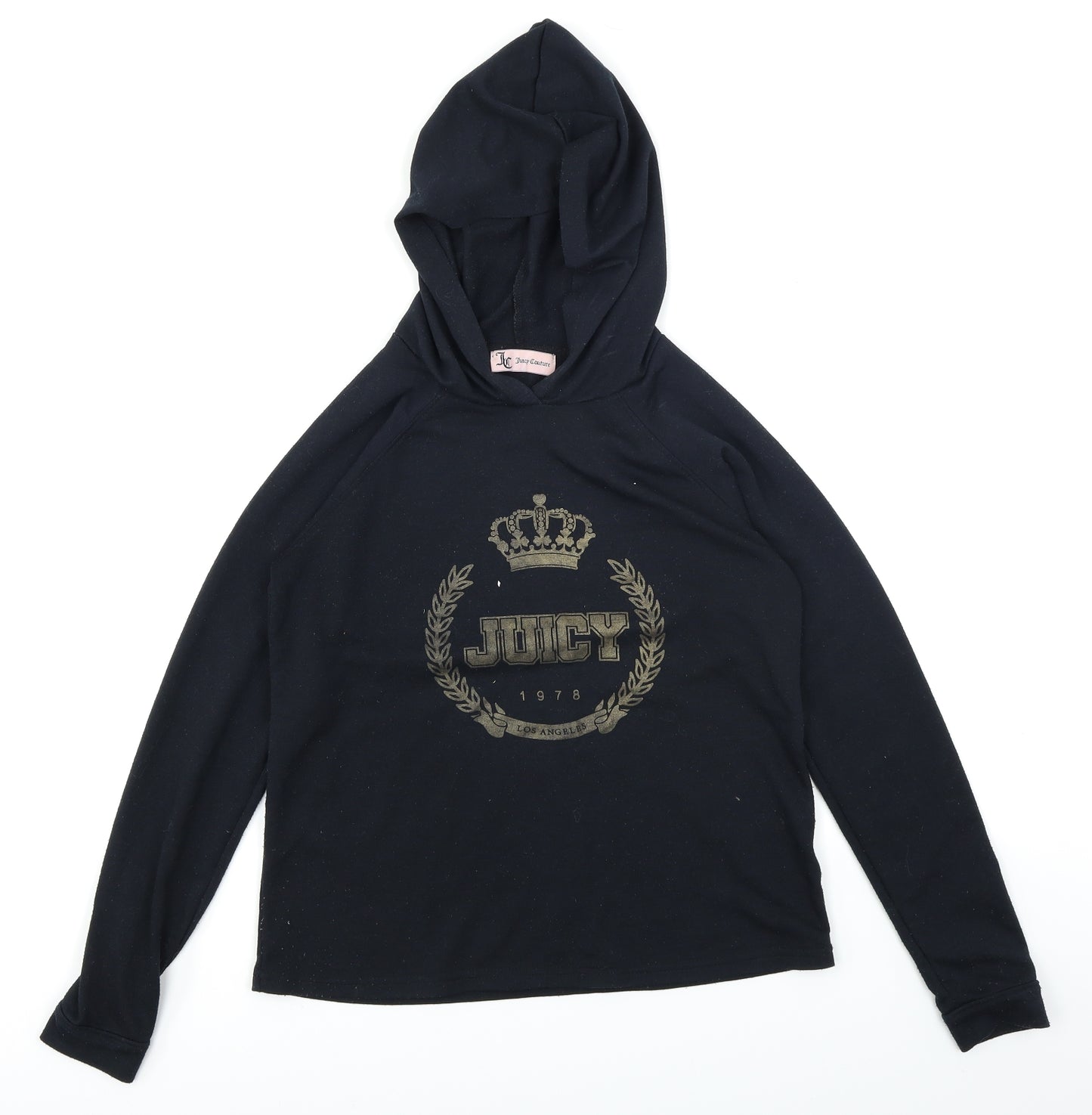 Juicy Couture Womens Black   Pullover Hoodie Size S
