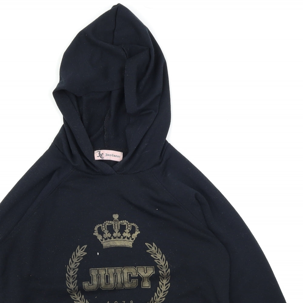 Juicy Couture Womens Black   Pullover Hoodie Size S