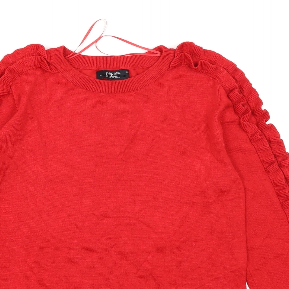 Papaya Womens Red   Pullover Jumper Size 8