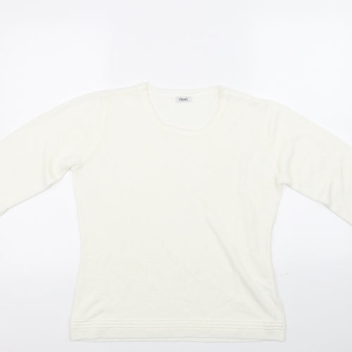 TEXT Womens White   Pullover Jumper Size 10