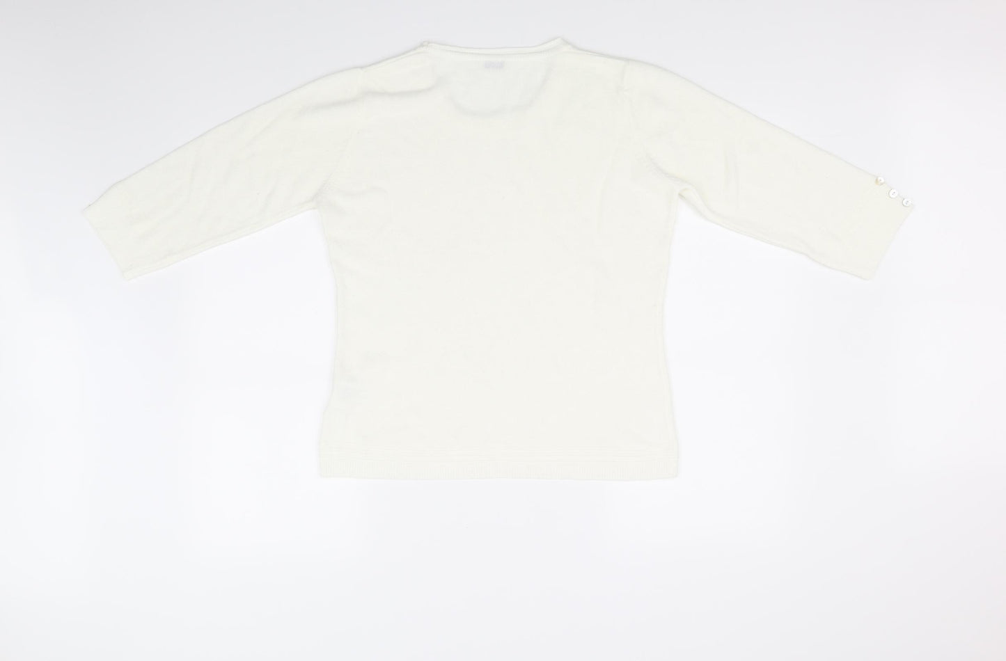 TEXT Womens White   Pullover Jumper Size 10