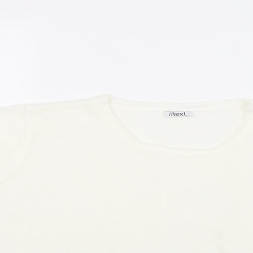 TEXT Womens White   Pullover Jumper Size 10