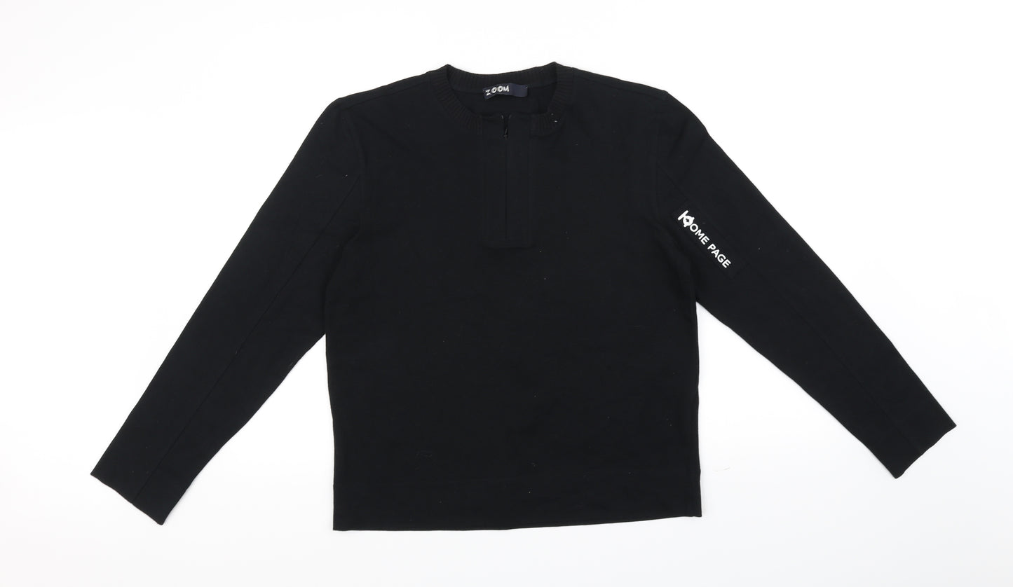 Zoom Womens Black   Pullover Jumper Size L