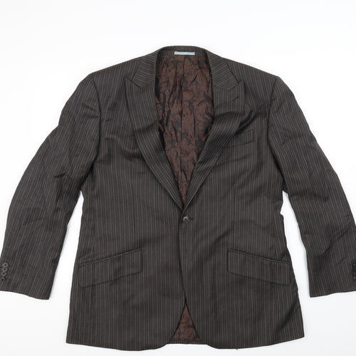 NEXT Womens Brown Geometric  Jacket Blazer Size 42