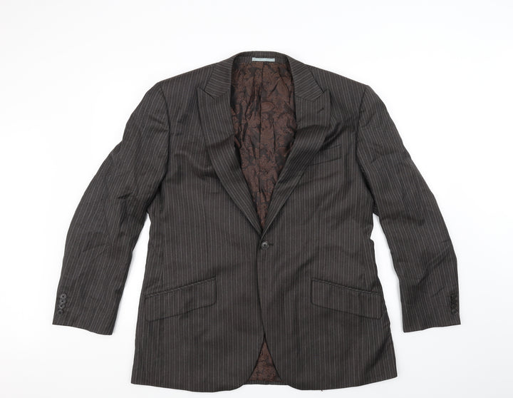 NEXT Womens Brown Geometric  Jacket Blazer Size 42