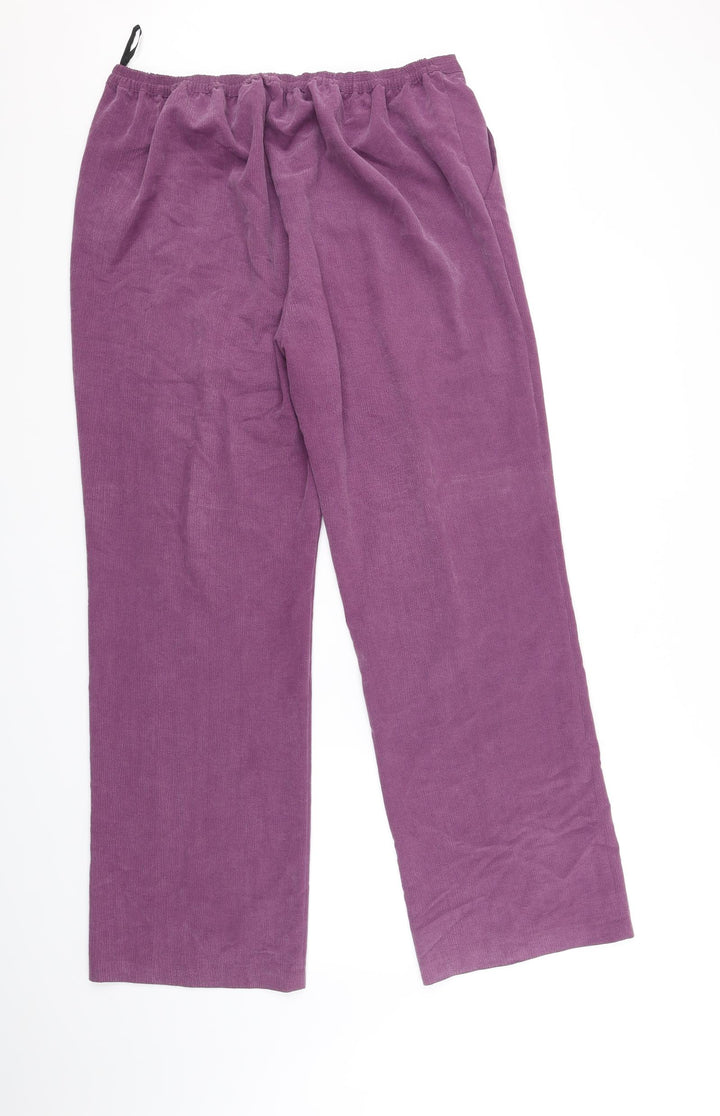 EWM Womens Purple Trousers Size 18 L31 in