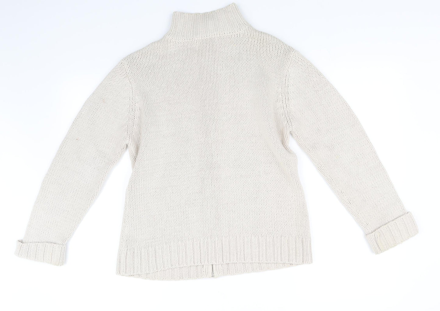 Essentials Womens Beige   Full Zip Jumper Size 14